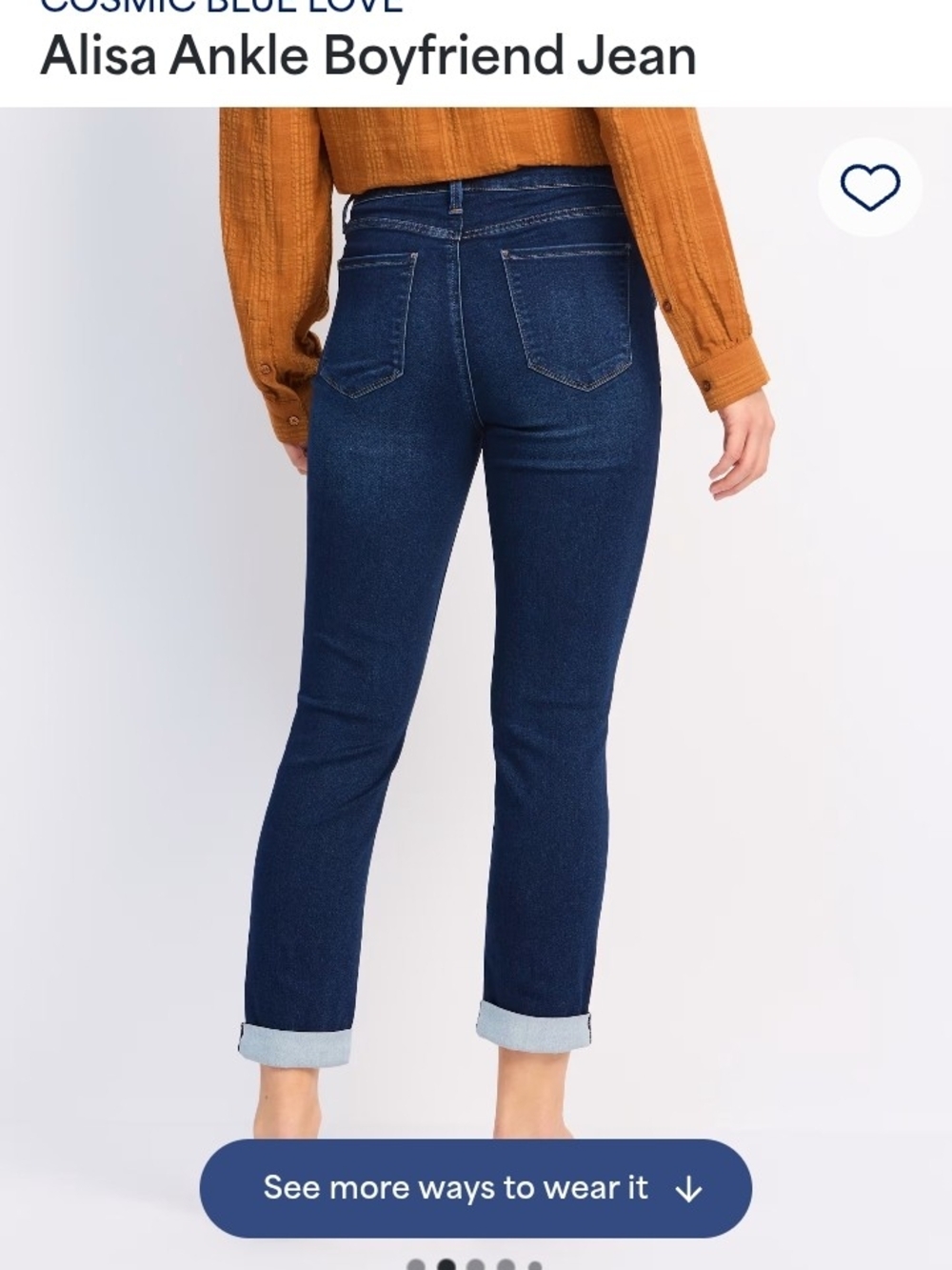 Alisa Ankle Boyfriend Jean - Cosmic Blue